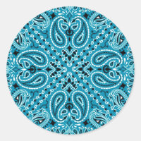 Paisley Turquoise foncé Ouest Bandana Écharpe Impr