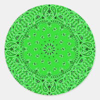 Paisley vert printemps Ouest Bandana Écharpe Impri