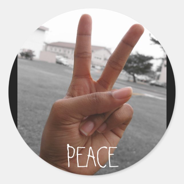 STICKER ROND PAIX (Devant)