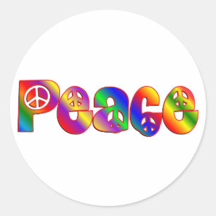 STICKER ROND PAIX