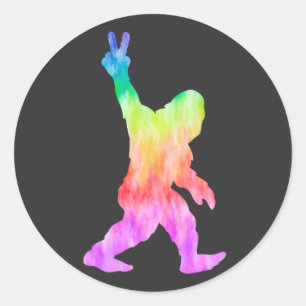 Sticker Rond Paix Amour Bigfoot
