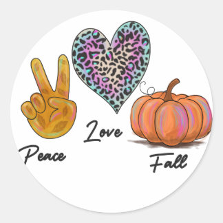 Sticker Rond Paix amour chute