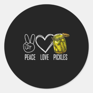 Sticker Rond Paix Amour Ckles Pot Rétro De Ckles Tranchées Drôl
