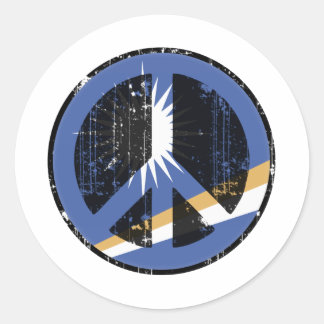 Sticker Rond Paix Dans Les Îles Marshall