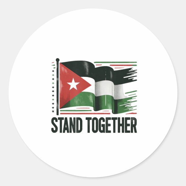 Sticker Rond Paix de Palestine (Devant)