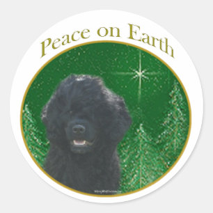 Sticker Rond Paix des chiens d'eau portugais