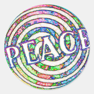 Sticker Rond Paix du cercle spiral
