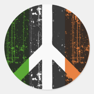 Sticker Rond Paix en Irlande