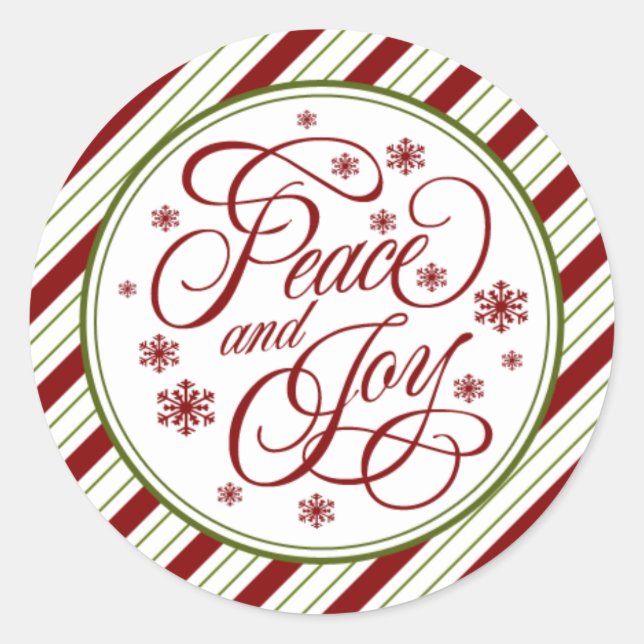 Sticker Rond Paix et sceaux de joie à double tranchant (Devant)