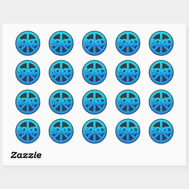 Sticker Rond Paix Éternelle Lyphe (Feuille)