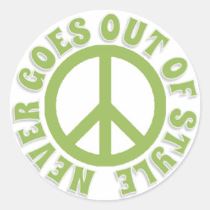 Sticker Rond Paix - La paix ne se démode jamais