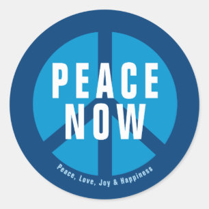 Sticker Rond Paix maintenant