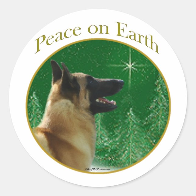Sticker Rond Paix malinoise belge (Devant)
