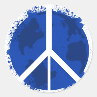 Sticker Rond Paix mondiale