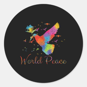 Sticker Rond Paix mondiale