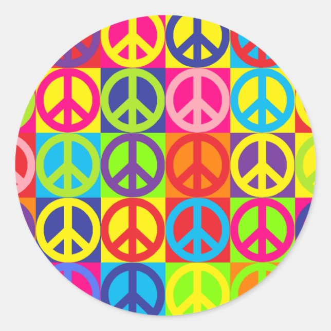 Sticker Rond Paix multiple (Devant)