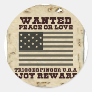 Sticker Rond Paix Recherchée