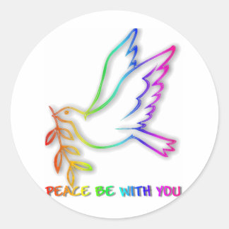 Sticker Rond Paix Sois avec toi