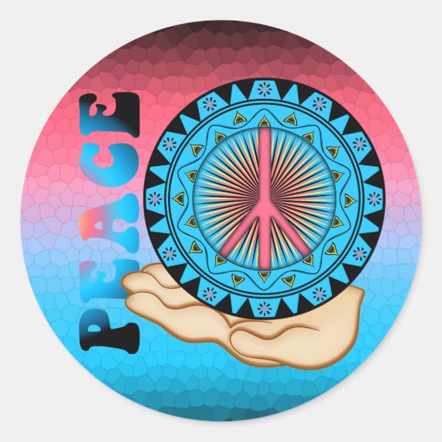 Sticker Rond Paix ~ Soleil (Devant)