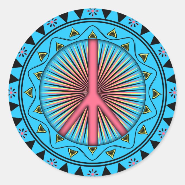Sticker Rond Paix ~ Soleil (Devant)