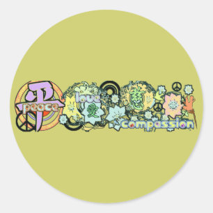 Sticker Rond paixamourcompassion