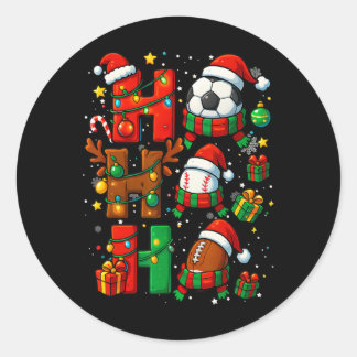Sticker Rond Paja de Noël Ho Ho Santa Football à vendre Xmas