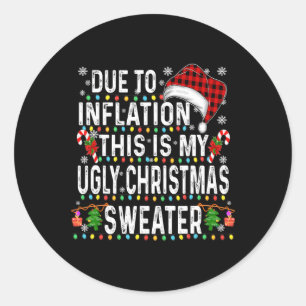 Sticker Rond Pajama de Noël de famille Hommes Femmes Noël amusa