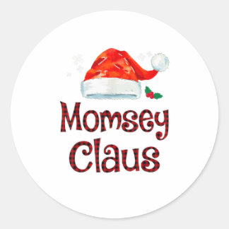 Sticker Rond Pajama de Noël Momsey Claus Tee