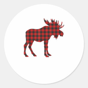 Sticker Rond Pajama d'orignal Pajamas d'orignal Pajamas de Noël