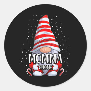 Sticker Rond Pajamas de Noël Momma Gnome Correspondant Groupe F