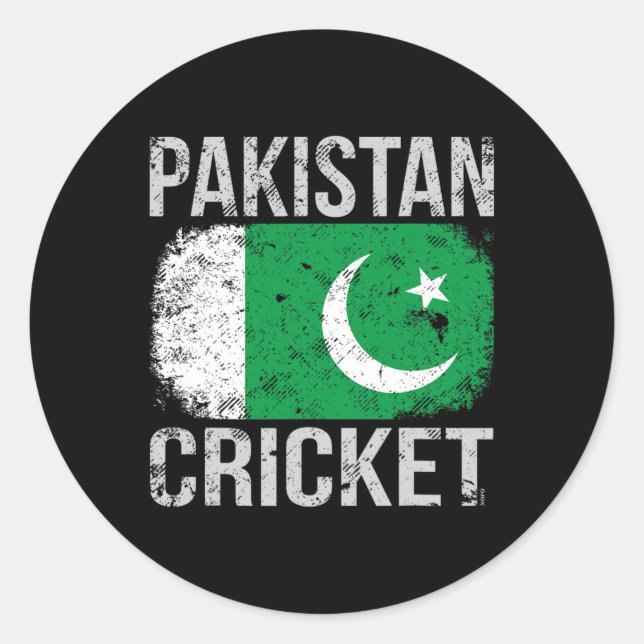 Sticker Rond Pakistan Cricket  (Devant)