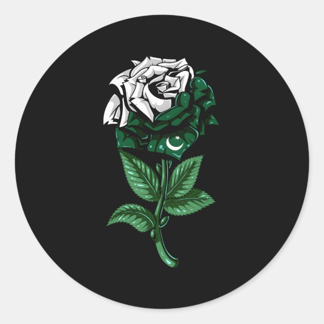 Sticker Rond Pakistan Drapeau pakistanais (Devant)