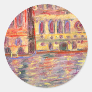 Sticker Rond palais de venise et lumière colorée