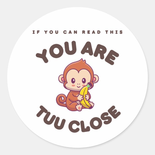 Sticker Rond Palau Palauan Monkey Meme (Devant)