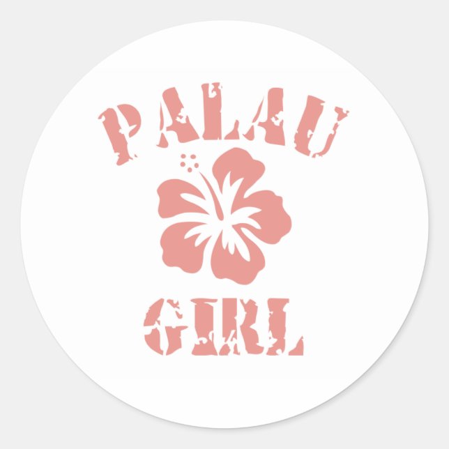 Sticker Rond Palau Rose Girl (Devant)