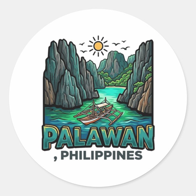 STICKER ROND PALAWAN (Devant)