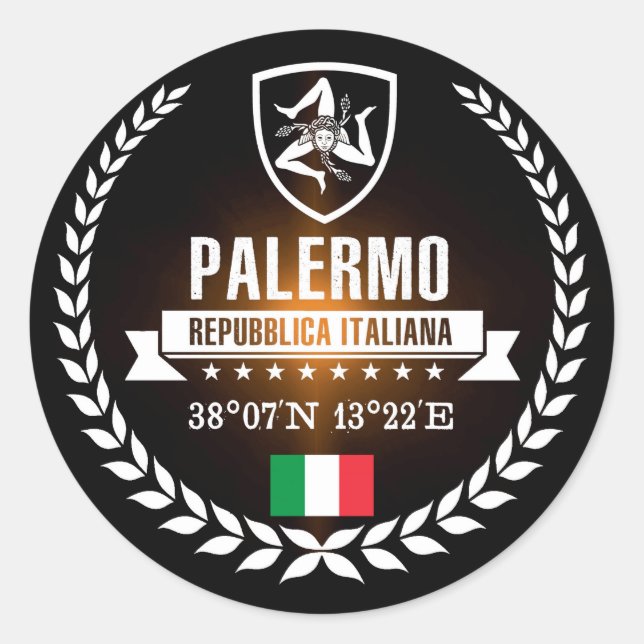 Sticker Rond Palerme (Devant)