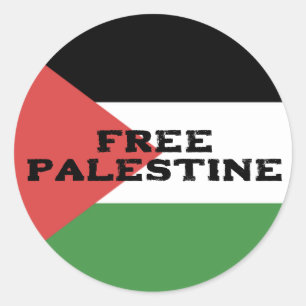 STICKER ROND PALESTINE GRATUITE DRAPEAU ROUGE NOIR VERT BLANC