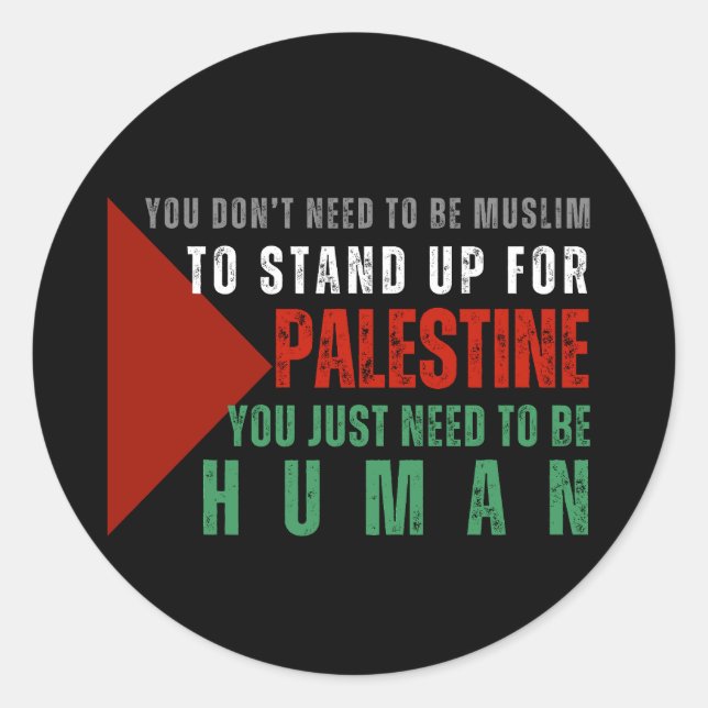 STICKER ROND PALESTINE LIBRE (Devant)
