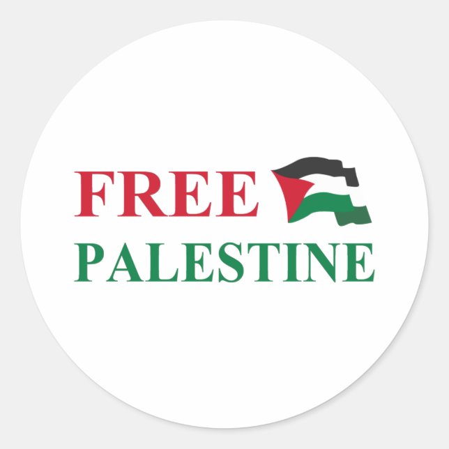 Sticker Rond palestine libre (Devant)