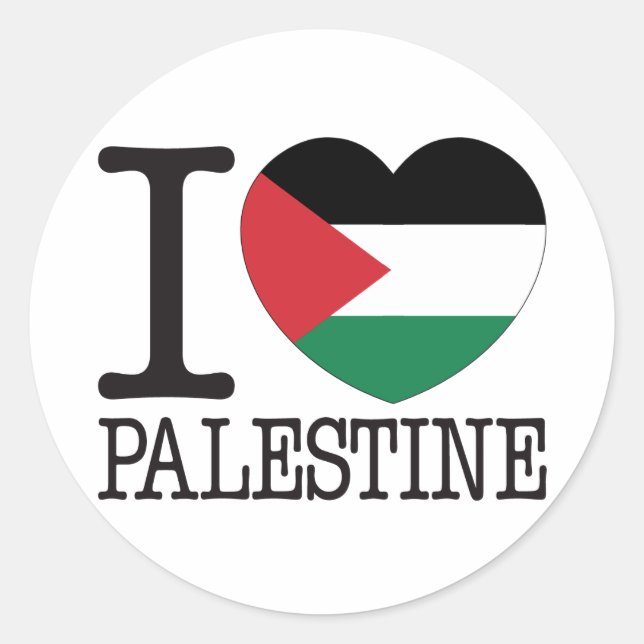 Sticker Rond Palestine Love v2 (Devant)