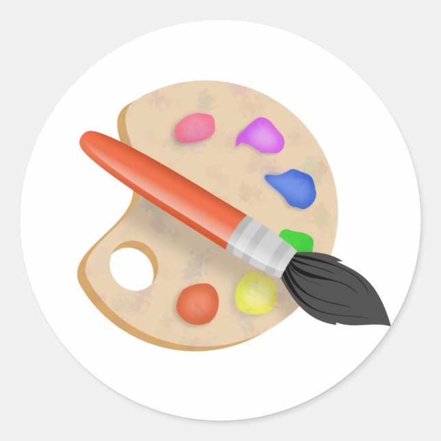 Sticker Rond Palette Artiste (Devant)