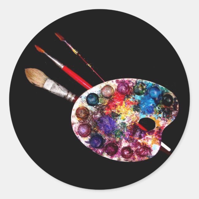STICKER ROND PALETTE DE COULEUR (Devant)
