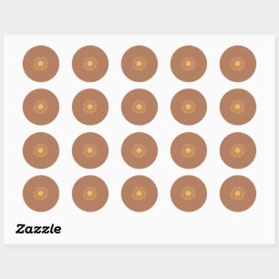 Sticker Rond Palette de couleurs automnales Tournesol Bullet