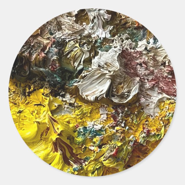 Sticker Rond Palette de l'artiste #1 (Devant)