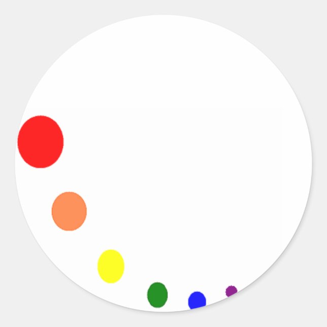 Sticker Rond palette de peinture (Devant)