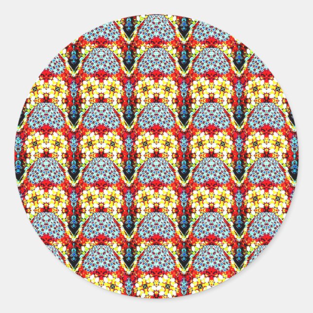 Sticker Rond palettes multicolores (Devant)