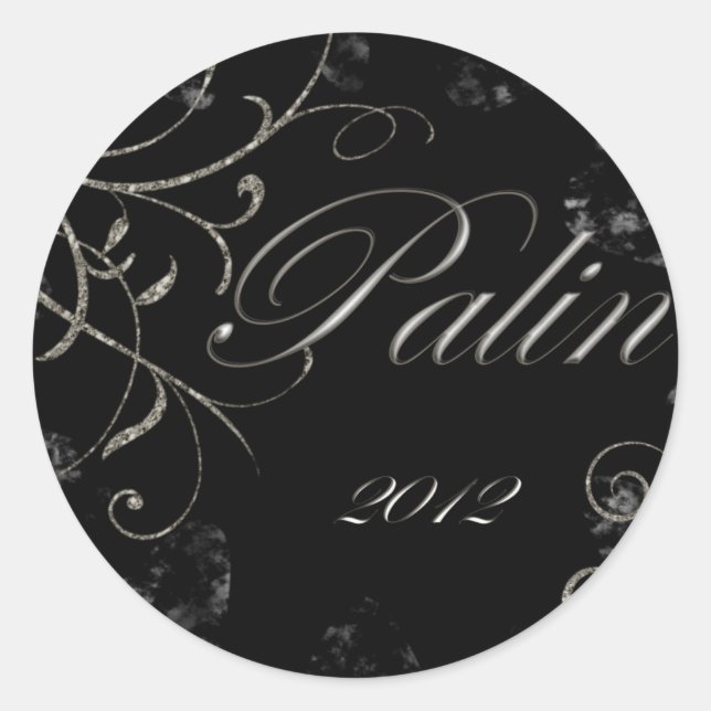 Sticker rond Palin noir 2012 (Devant)