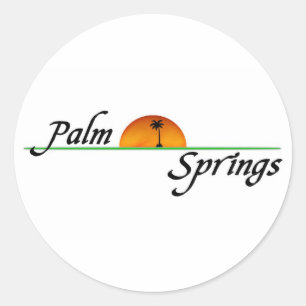 Sticker Rond Palm Springs