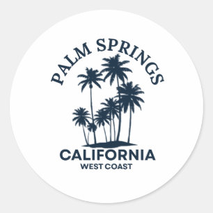 Sticker Rond Palm Springs Californie
